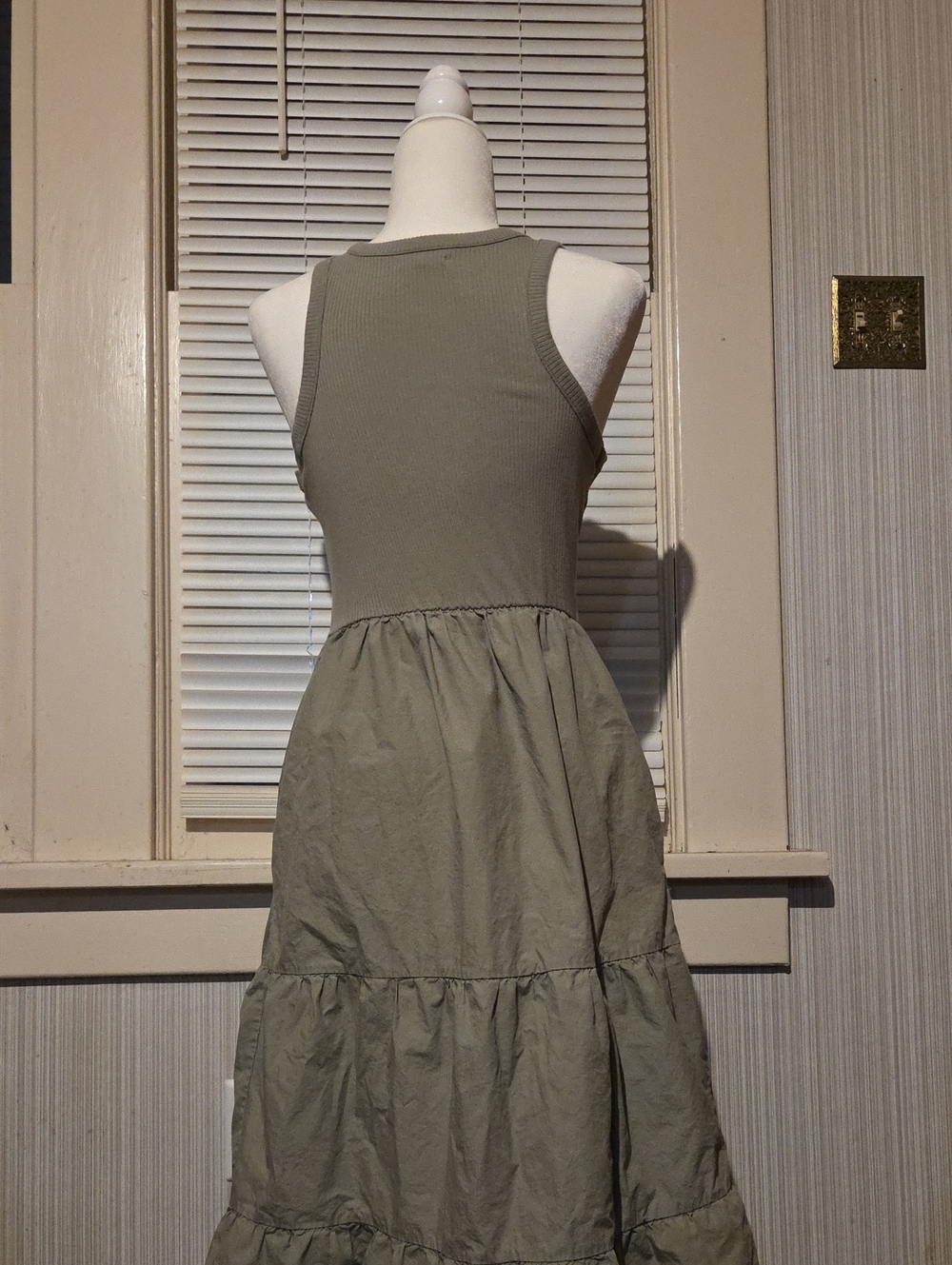 Maxi Boho Green Extra Small Dress With Pockets - Picture 4 of 5